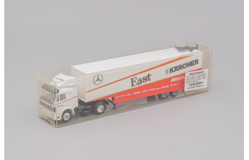 MERCEDES-BENZ SK '88 Tractor / Jumbo Trailer "AMG / East Kärcher", white / black / red / gold