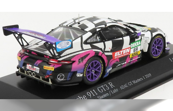 PORSCHE 911 991 Gt3 R Team Iron Force N 69 Gt Masters 2019 J.e.slooten - L.luhr, White Black Purple