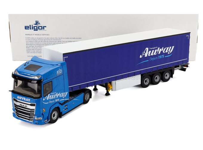 DAF Xg Truck Telonato Auvray Transports (2021), 2 Tone Blue