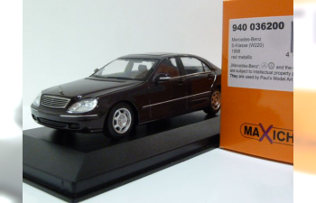 MERCEDES-BENZ S-Class (W220) (1998), темно-красный металлик