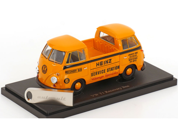 VOLKSWAGEN Double T1 Recovery Bus Heinz Service Station 1962 - Autocult Model Of The Year - Including Catalogue Usb 2025 -germany - South Africa (2025), Orange