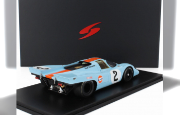 PORSCHE 917k 4.5l Gulf Team John Wyer Automotive Engineering №2 Winner 24h Daytona (1970) Pedro Rodriguez - Leo Kinnunen - Brian Redman, Light Blue Orange