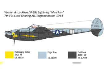 Сборная модель LOCKHEED MARTIN P-38j Lightning Caccia Airplane 1939