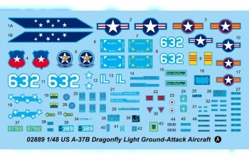 Сборная модель Самолет Американский лёгкий штурмовик A-37B Dragonfly