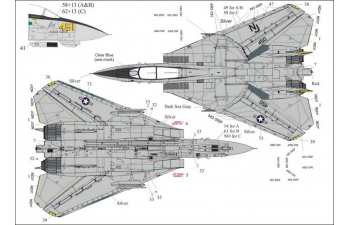 Декаль для F-14A Tomcat VF-124 Fightertown