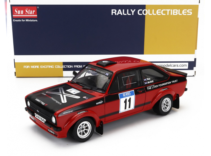 FORD Escort Mkii Rs 1800 №11 Rally Rbs International Manx (2007) Colin Mcrae - Campbell Roy, Red Black