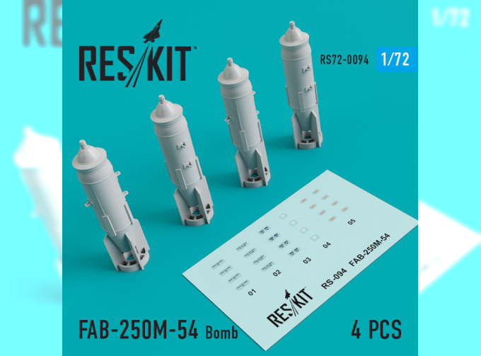 FAB-250М-54 BoMERCEDES-BENZ (4 pcs) (MiG-21/23/27/29, Su-7/17/20/22/24/25/27/30/34, YAK-130)