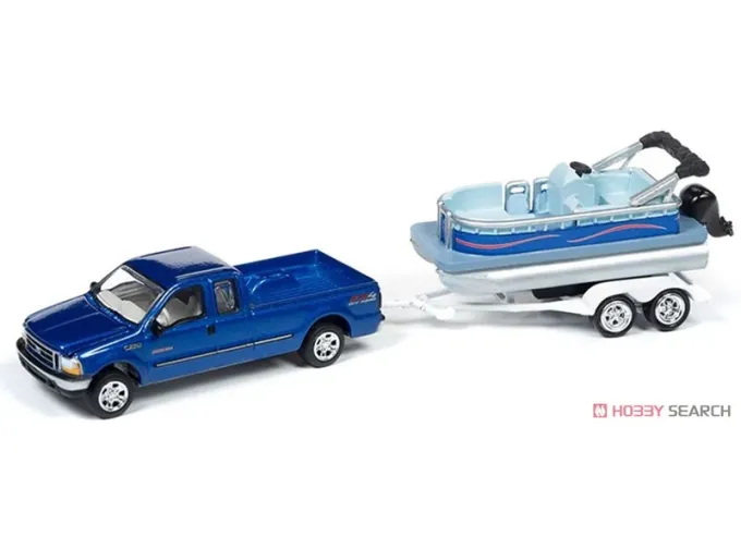 FORD F-250 with Pontoon Boat (2004), blue