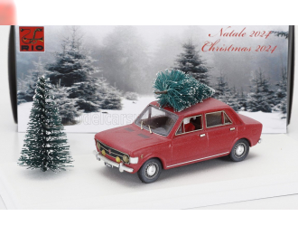 FIAT 128 1-series (1969) - Christmas Edition 2024 - Con Babbo Natale - With Santa Claus Figure, Red