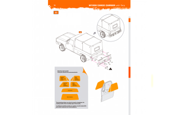 Сборная модель Грузовой автомобиль M1008 с брезентом / M1008 CARGO CARRIER with Tarp