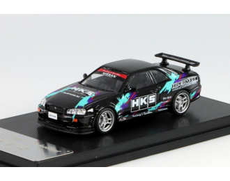 NISSAN Skyline GT-R R34 V-Spec HKS, black