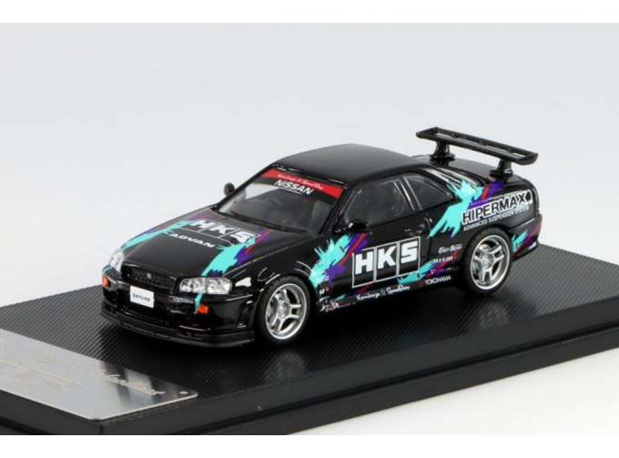 NISSAN Skyline GT-R R34 V-Spec HKS, black