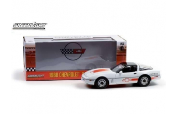 CHEVROLET Corvette C4 Challenge Race Car 1988 White with Orange Stripes