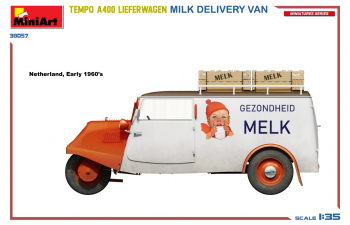 Сборная модель TEMPO A400 Lieferwagen 3-wheels Milk Delivery Van 1962