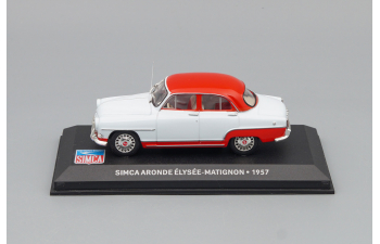 SIMCA Aronde Elysee-Matignon 1957, white / red