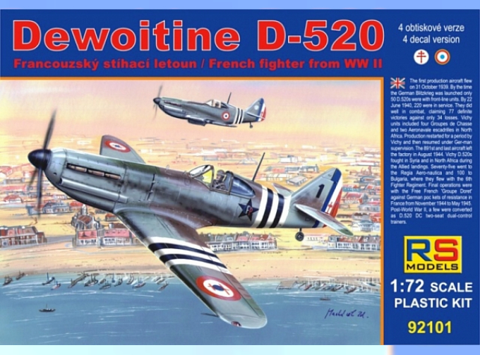 Сборная модель Dewoitine D-520 Free France