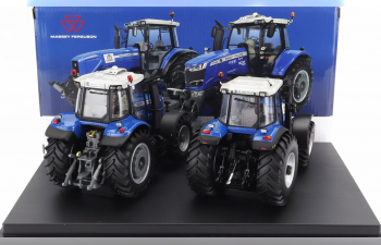 MASSEY FERGUSON Set 2x Mf8260 Tractor (2012) + Mf7726s Tractor (2018), Blue Grey