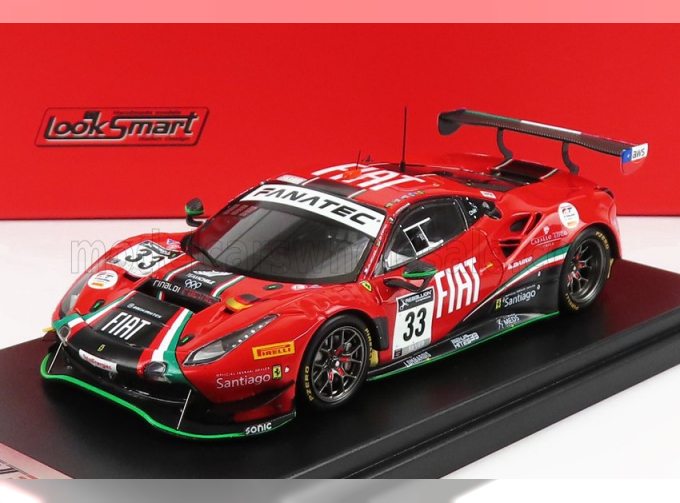 FERRARI 488 Gt3 Evo Team Rinaldi Racing N 33 24h Spa 2021 B.hites - F.crestani - D.perel, Red