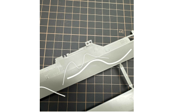 Маска окрасочная полосы белая виниловая плёнка 2,5 мм (лист 90х150)