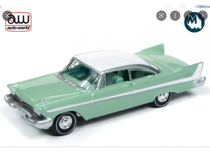 PLYMOUTH Belvedere 1958, green / white