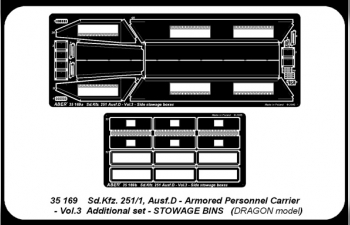 Фототравление для Armoured personnel carrier Sd.Kfz. 25 Ausf. D - vol. 3 - additional set - stowage bins