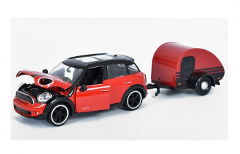 MINI Cooper S All4 Countryman  with trailer (2011), red/black