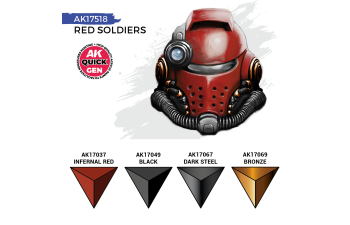 Набор акриловых красок QUICK GEN - Красные солдаты / RED SOLDIERS