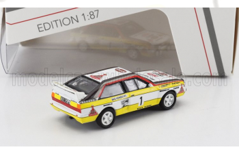 AUDI Sport Quattro A2 Team Audi Sport (night Version) N 1 Winner Rally Montecarlo (1984) Walter Rohrl - Christian Geistdorfer, White Yellow