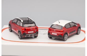 Набор из 2 моделей CITROEN C3 & C3 Aircross (кроссовер) (2017), red