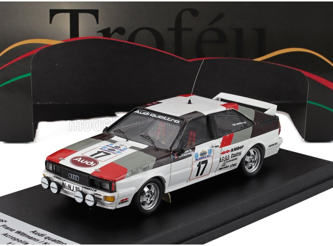 AUDI Quattro (night Version) №17 Rally Acropolis Franz Wittmann - Kurt Nestinger (1981), White Black Red