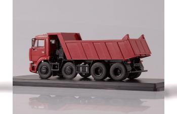 Камский грузовик 6540 8х4 самосвал ранний, темно-красный