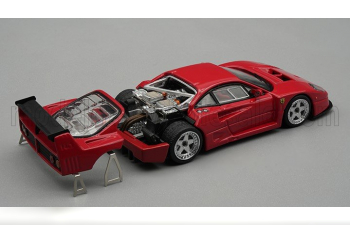 FERRARI F40 Lm Press Version (1996) - Silver Wheels, Red