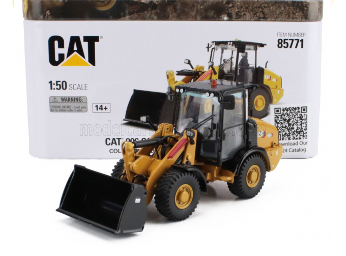 CATERPILLAR Cat906 Compact Ruspa Gommata - Scraper Tractor Wheel Loader, Yellow Black