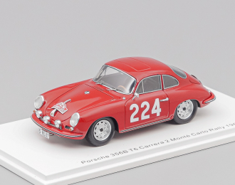 Porsche 356B T6 Carrera 2 #224 Monte Carlo Rally 1964 G. Klass - H. Wencher, red