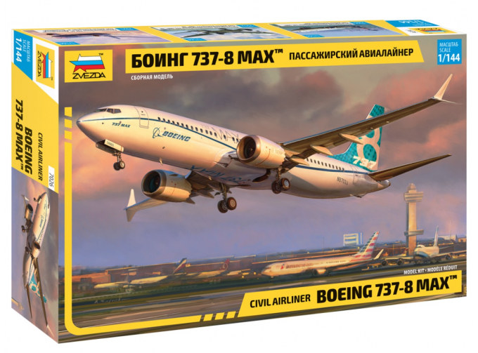 Сборная модель Пассажирский авиалайнер "Боинг 737-8 MAX"