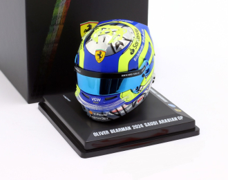 MINI HELMET Ferrari SF-24 7th Saudi Arabia GP (Jiddah) Formula 1 Oliver Bearman (2024)