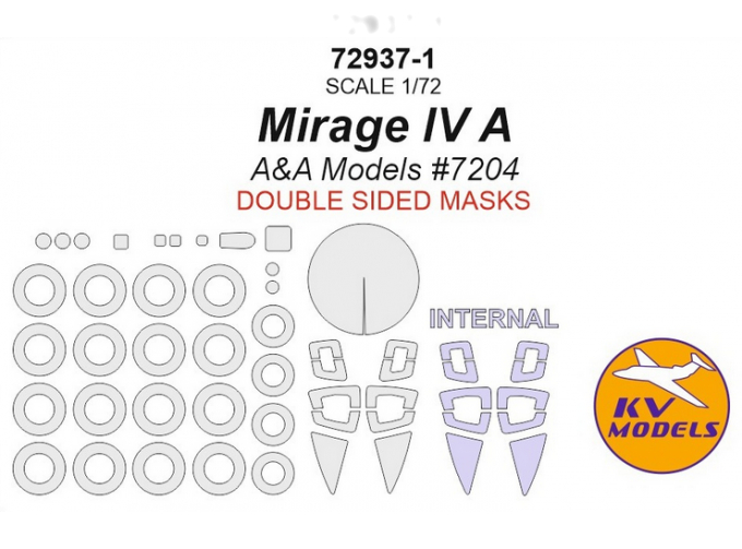 Mirage IV A (A&A Models #7204) - двусторонние маски + маски на диски и колеса