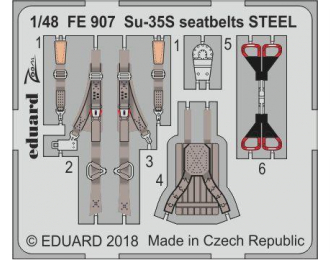 Фототравление для модели Su-35S seatbelts STEEL