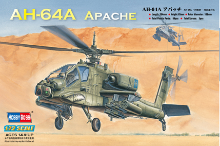 Сборная модель Вертолет AH-64A Apache (ВВС США)