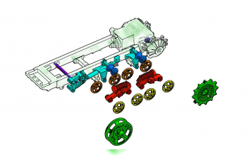 Наборные болотные гусеницы и ходовая часть на ДТ-75 и ДТ-75 второго поколения