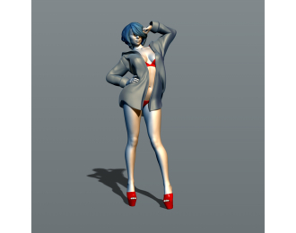 Фигура Девушка в мужской рубашке, окрашенная