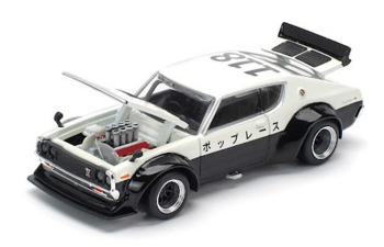 NISSAN Skyline GT-R V8 Drift KPGC110 Kenmeri *NPA Style*, black/white