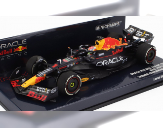 RED BULL F1 Rb19 Team Oracle Red Bull Racing №1 World Champion Winner Hungarian Gp (2023) Max Verstappen, Matt Blue