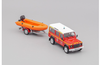 LAND ROVER DEFENDER 130 Fire Engine with Motorboat 1986, Vehicules Legers Sapeurs-Pompiers 12