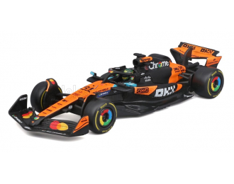 McLAREN F1 Mcl39 Team Mclaren №81 Season Gp (2025) Oscar Piastri - With Pilot And Showcase, Orange Black