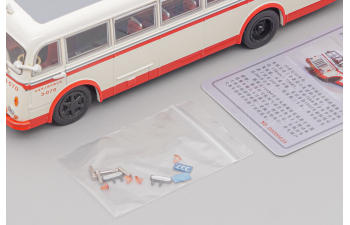 Автобус Beijing Bus, beige / red