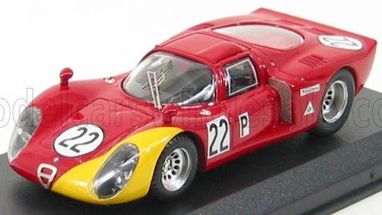 ALFA ROMEO 33.2 N 22 Daytona 1968 Casoni - Biscardi, Red Yellow