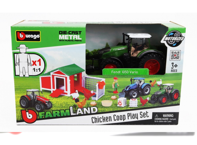 FENDT Set Farm Chicken Coop Play Vario 1050 Tractor (2016), Green