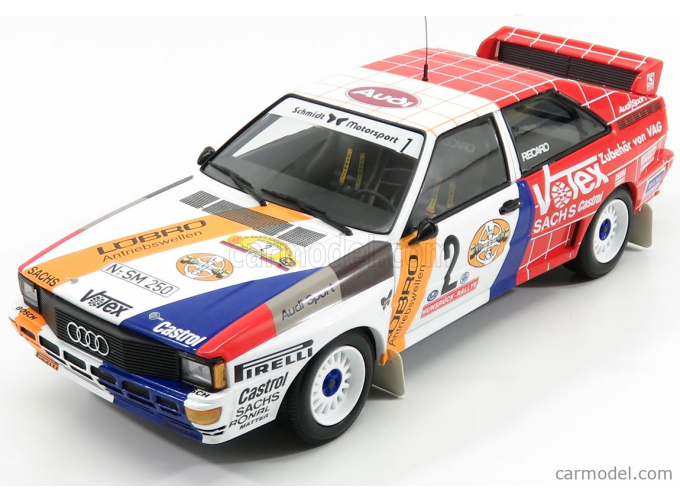 AUDI QUATTRO A2 №2 WINNER RALLY AVD STH HUNSRUCK (1984) D.LUX, white / red