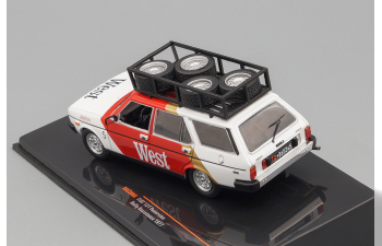 FIAT 131 Panorama техничка "West Racing Team" с багажником и колесами на крыше 1979